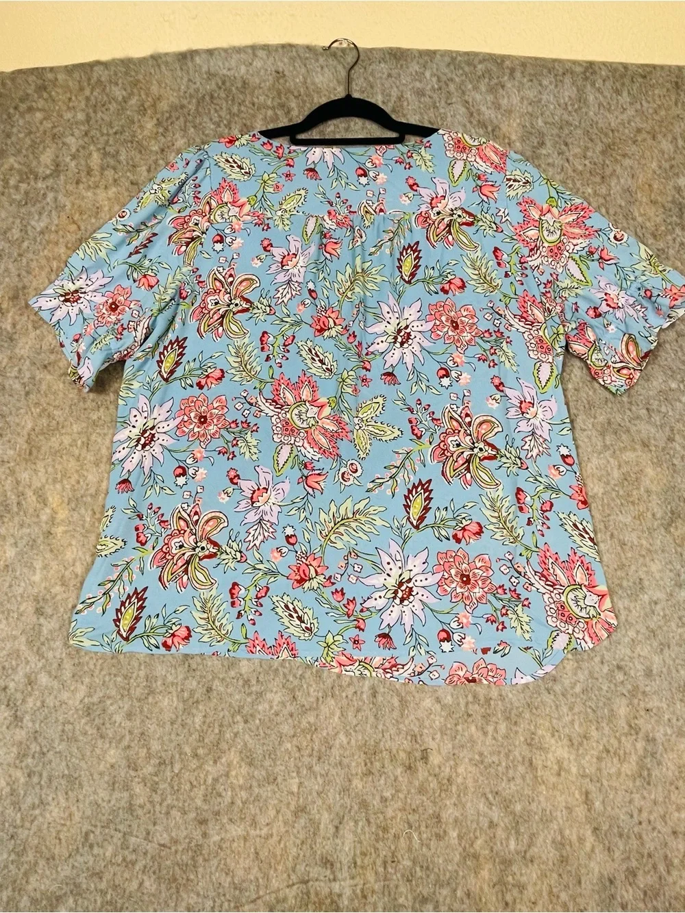 Ann Taylor Loft Floral Garden Puff Sleeve Feminine Cottagecore Blouse Top - XL